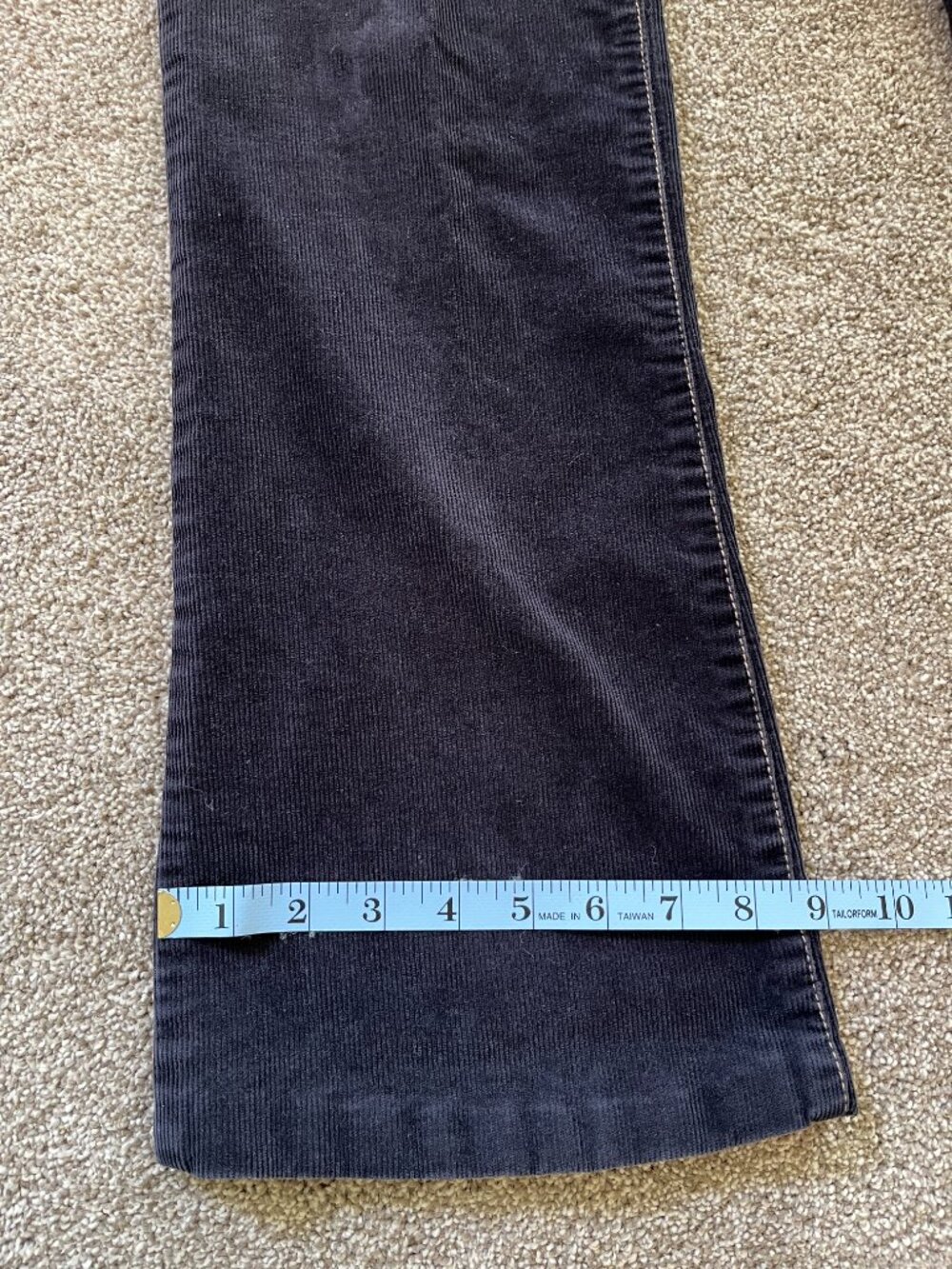 !it "Hottie" Corduroy Pants Womens 26R Deep Navy Blue Flare Low Rise Y2K - Picture 8 of 8